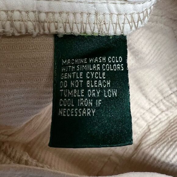 Ralph Lauren Lauren Jeans Co Wide Leg Bootcut Corduroy Jeans Tan Size 14 Petite - Picture 4 of 8